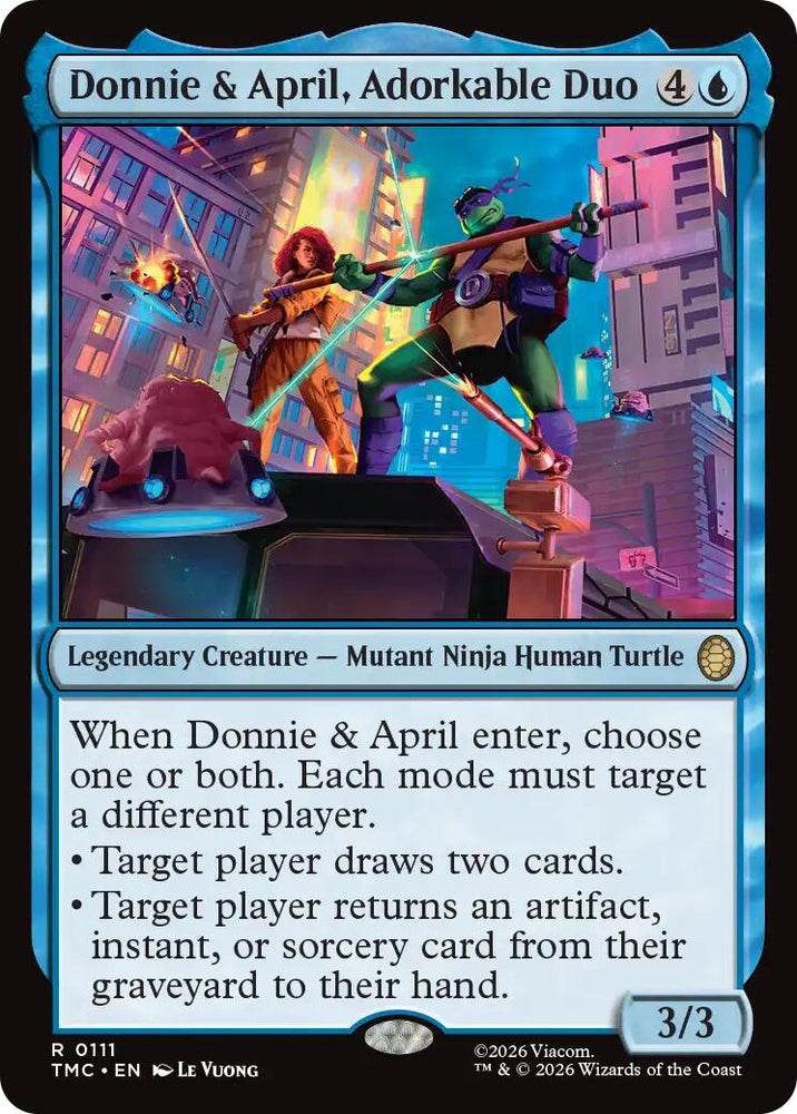 Image for Donnie & April, Adorkable Duo (111) [Commander: Teenage Mutant Ninja Turtles] - Magic: The Gathering