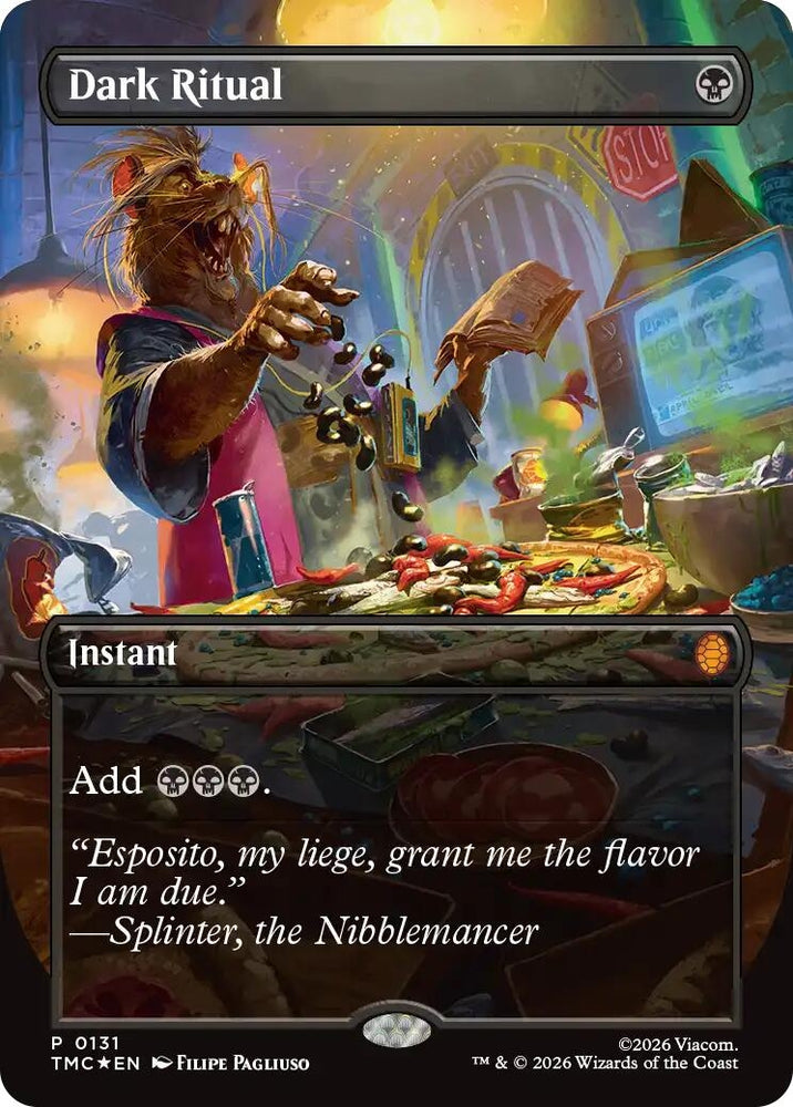 Image for Dark Ritual (Borderless) (131) [Commander: Teenage Mutant Ninja Turtles] - Magic: The Gathering