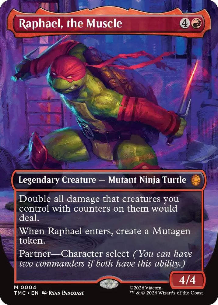 Image for Raphael, the Muscle (Borderless) (4) [Commander: Teenage Mutant Ninja Turtles] - Magic: The Gathering