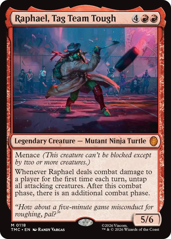 Image for Raphael, Tag Team Tough (118) [Commander: Teenage Mutant Ninja Turtles] - Magic: The Gathering