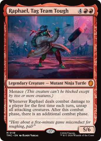 Image for Raphael, Tag Team Tough (118) [Commander: Teenage Mutant Ninja Turtles] - Magic: The Gathering
