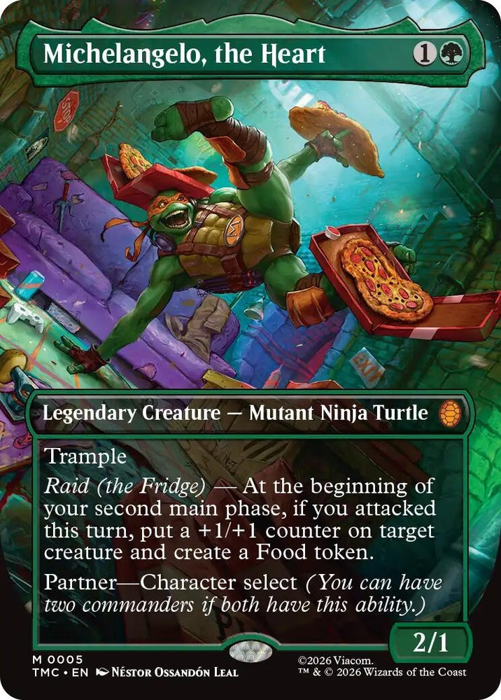 Image for Michelangelo, the Heart (Borderless) (5) [Commander: Teenage Mutant Ninja Turtles] - Magic: The Gathering
