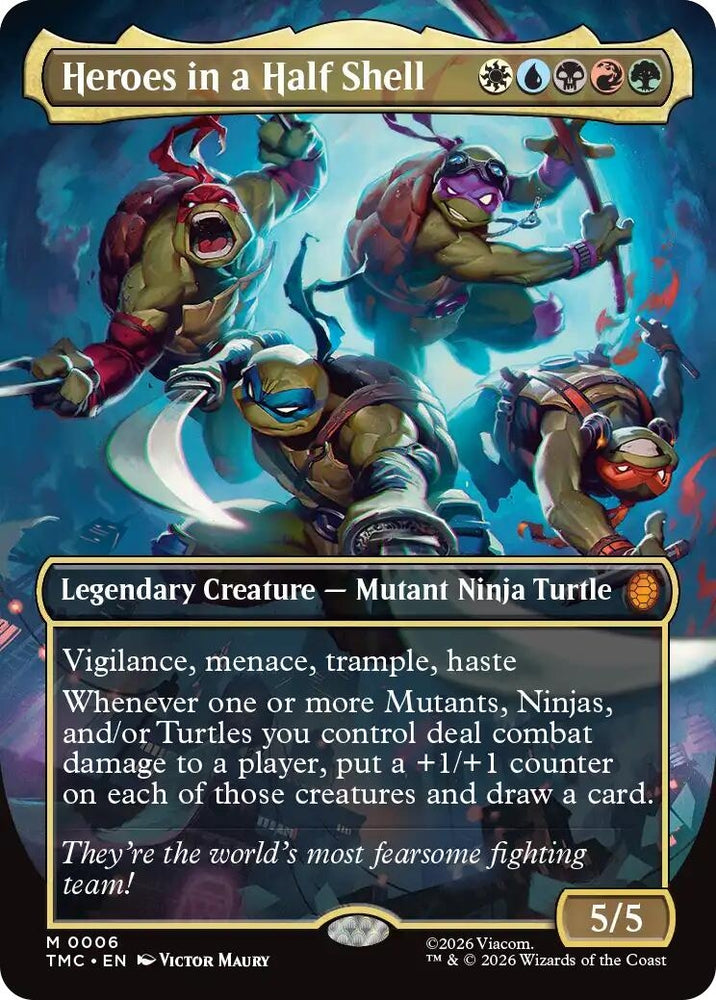 Image for Heroes in a Half Shell (Borderless) (6) [Commander: Teenage Mutant Ninja Turtles] - Magic: The Gathering
