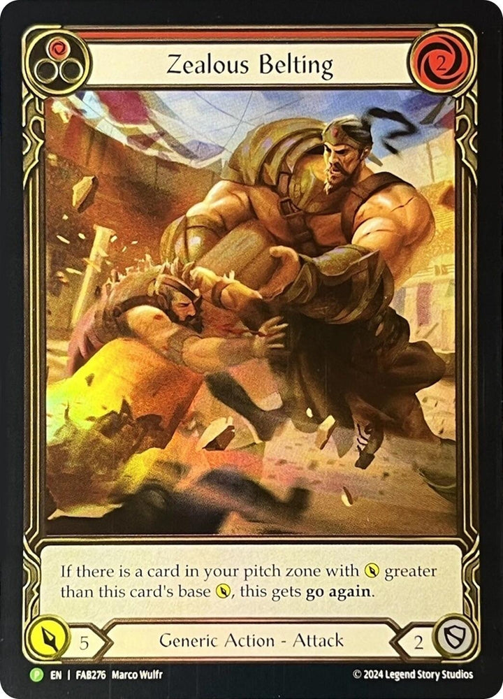 Image for Zealous Belting (Extended Art) - FAB276 (FAB276) [Flesh and Blood: Promo Cards] - Flesh and Blood TCG
