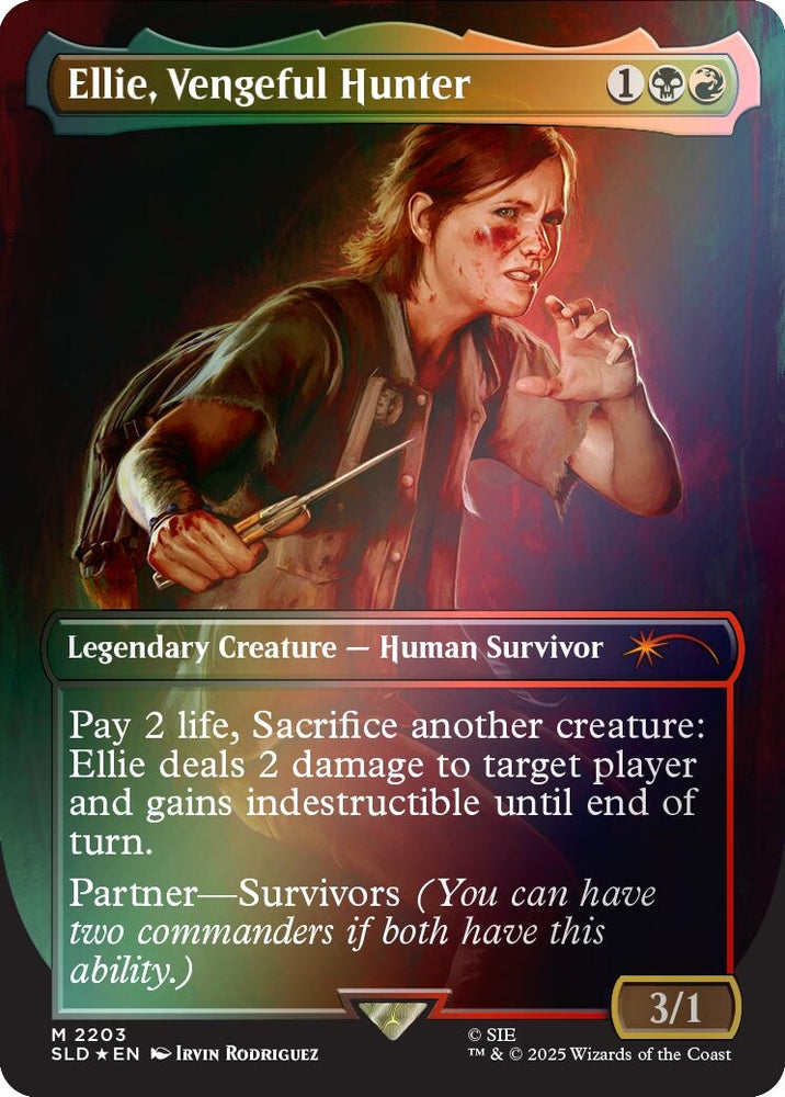 Image for Ellie, Vengeful Hunter (Rainbow Foil) (2203) [Secret Lair Drop Series] - Magic: The Gathering