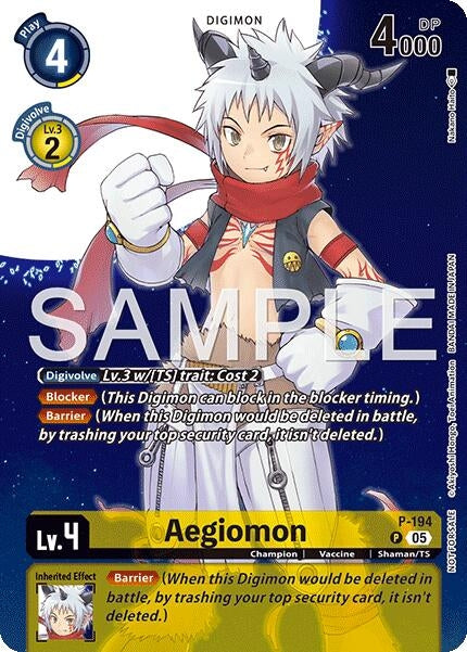 Image for Aegiomon (Digimon Story: Time Stranger Promo Pack) (P-194 P) [Digimon Promotion Cards] - Digimon Card Game