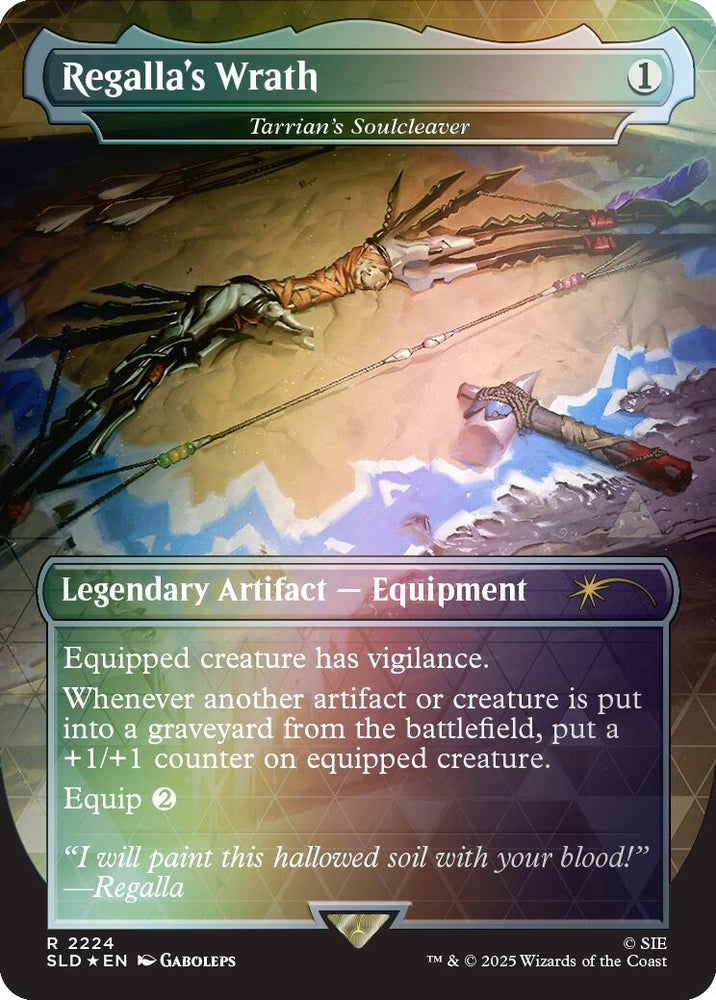Image for Regalla's Wrath - Tarrian's Soulcleaver (Rainbow Foil) (2224) [Secret Lair Drop Series] - Magic: The Gathering