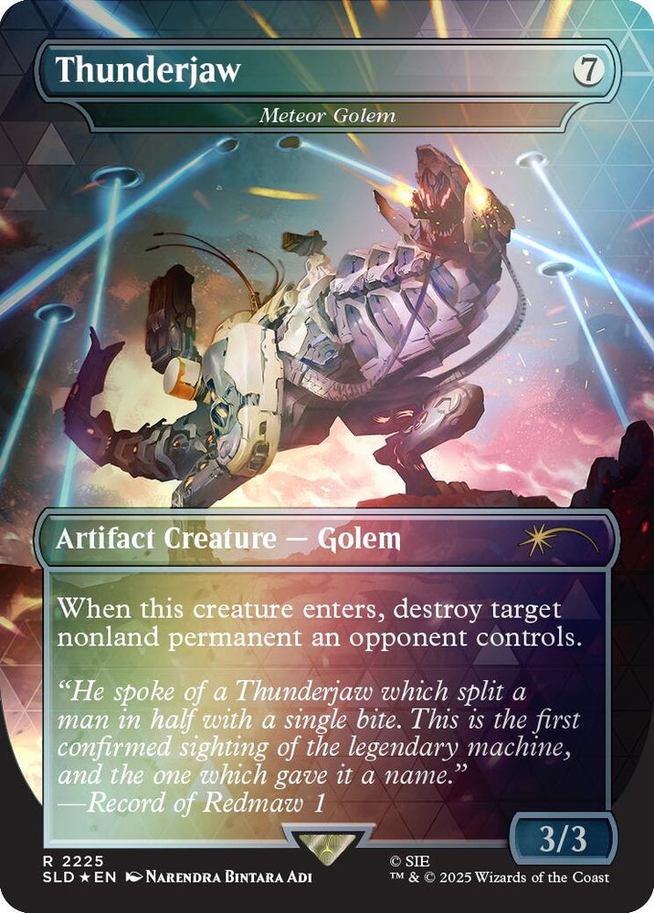Image for Thunderjaw - Meteor Golem (Rainbow Foil) (2225) [Secret Lair Drop Series] - Magic: The Gathering