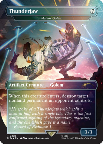 Image for Thunderjaw - Meteor Golem (Rainbow Foil) (2225) [Secret Lair Drop Series] - Magic: The Gathering