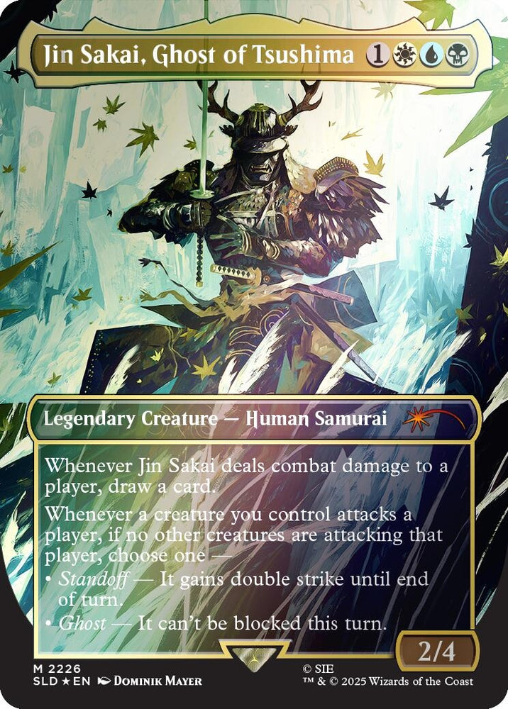 Image for Jin Sakai, Ghost of Tsushima (Rainbow Foil) (2226) [Secret Lair Drop Series] - Magic: The Gathering