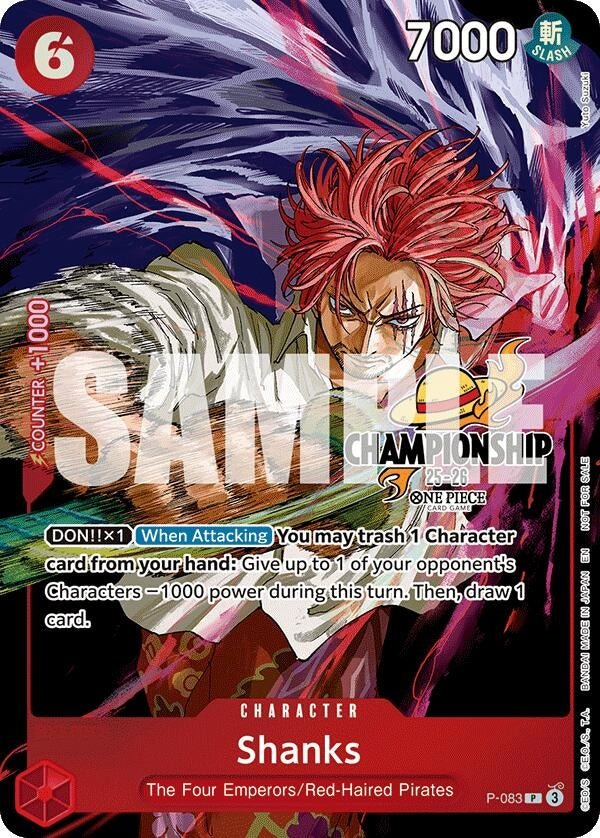 Image for Shanks (CS 25-26 Event Pack Finalist Ver.) (P-083) [One Piece Promotion Cards] - One Piece Card Game