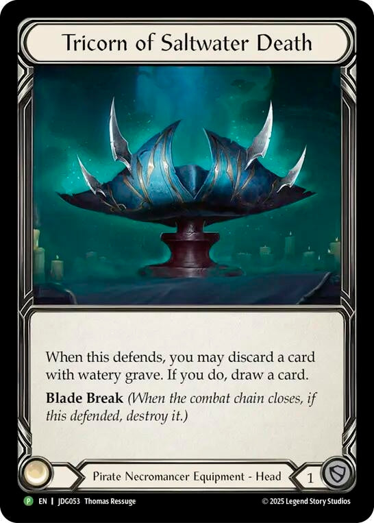 Image for Tricorn of Saltwater Death - JDG053 (JDG053) [Flesh and Blood: Promo Cards] - Flesh and Blood TCG