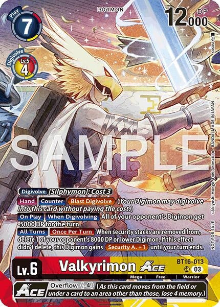 Image for Valkyrimon ACE (Participation) (BT16-013 SR) [Hackers' Slumber Release Event Cards] - Digimon Card Game