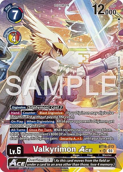 Image for Valkyrimon ACE (Winner) (BT16-013 SR) [Hackers' Slumber Release Event Cards] - Digimon Card Game
