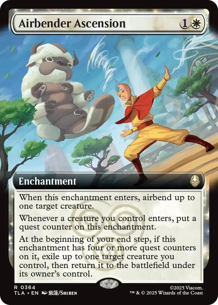 Image for Airbender Ascension (Extended Art) (364) [Avatar: The Last Airbender] - Magic: The Gathering
