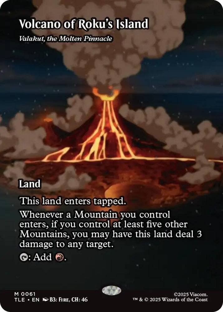 Image for Volcano of Roku's Island - Valakut, the Molten Pinnacle (61) [Avatar: The Last Airbender: Eternal-Legal] - Magic: The Gathering