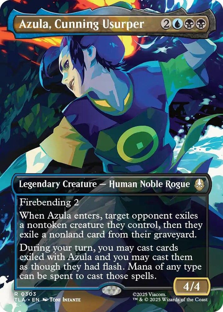Image for Azula, Cunning Usurper (Borderless) (303) [Avatar: The Last Airbender] - Magic: The Gathering