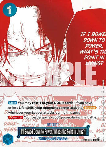Image for If I Bowed Down to Power, What's the Point in Living? (3rd Anniversary Treasure Campaign Pack) (OP13-057) [One Piece Promotion Cards] - One Piece Card Game