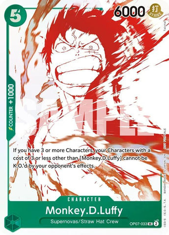 Image for Monkey.D.Luffy - OP07-033 (3rd Anniversary Treasure Campaign Pack) (OP07-033) [One Piece Promotion Cards] - One Piece Card Game