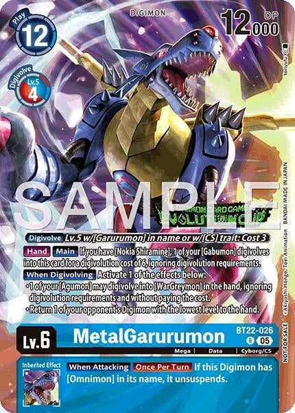 Image for MetalGarurumon (Evolution Cup 2025 Vol. 3 Participant) (BT22-026 R) [Cyber Eden] - Digimon Card Game