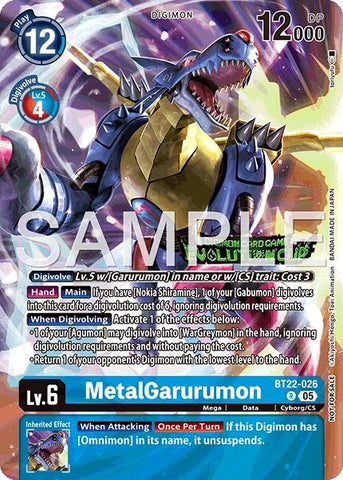 Image for MetalGarurumon (Evolution Cup 2025 Vol. 3 Participant) (BT22-026 R) [Cyber Eden] - Digimon Card Game