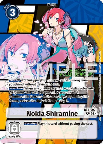 Image for Nokia Shiramine (Evolution Cup 2025 Vol. 3 Winner) (BT5-092 R) [Battle of Omni] - Digimon Card Game