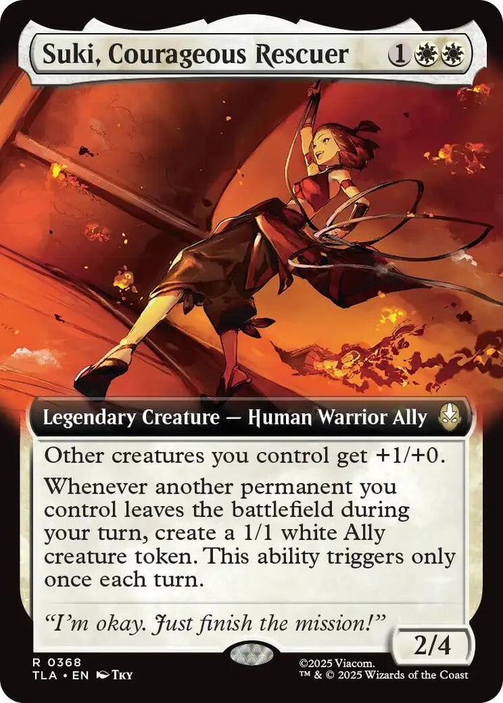 Image for Suki, Courageous Rescuer (Extended Art) (368) [Avatar: The Last Airbender] - Magic: The Gathering