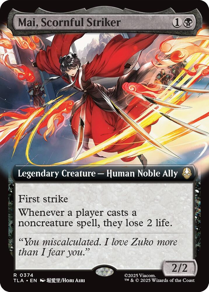 Image for Mai, Scornful Striker (Extended Art) (374) [Avatar: The Last Airbender] - Magic: The Gathering
