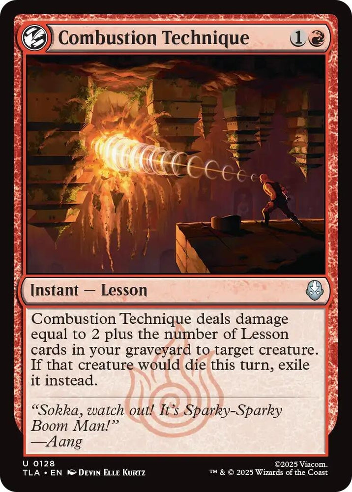 Image for Combustion Technique (128) [Avatar: The Last Airbender] - Magic: The Gathering