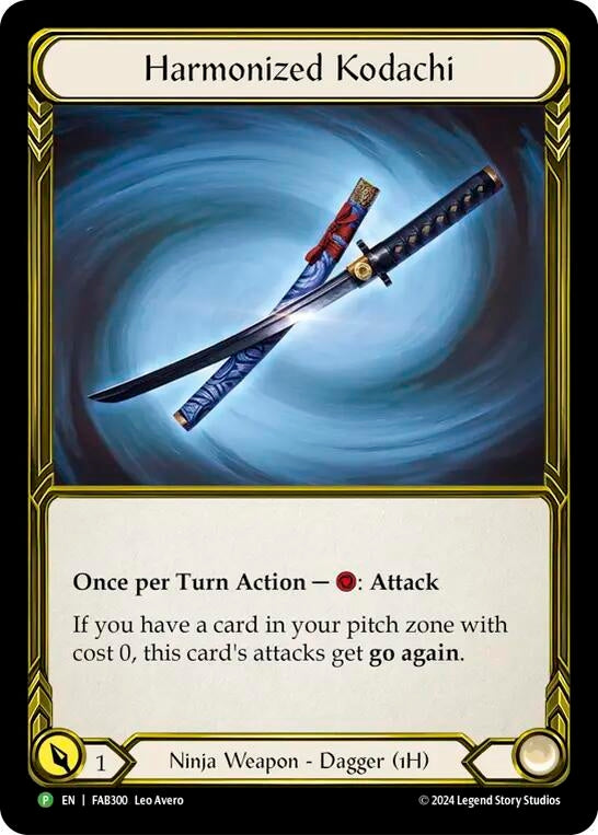 Image for Harmonized Kodachi (Left) (Golden) - FAB300 (FAB300) [Flesh and Blood: Promo Cards] - Flesh and Blood TCG