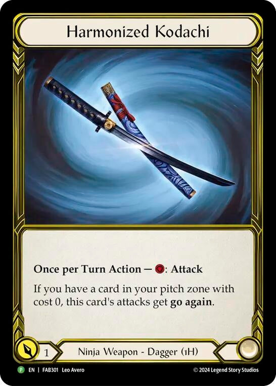Image for Harmonized Kodachi (Right) (Golden) - FAB301 (FAB301) [Flesh and Blood: Promo Cards] - Flesh and Blood TCG
