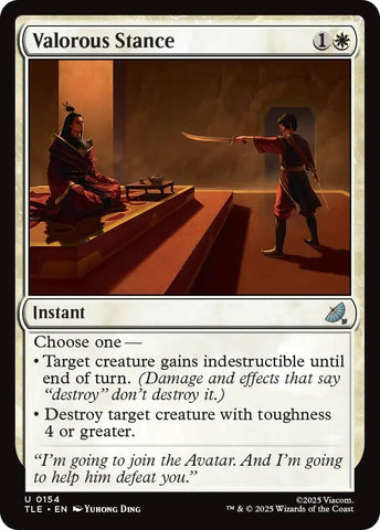 Image for Valorous Stance (154) [Avatar: The Last Airbender: Eternal-Legal] - Magic: The Gathering