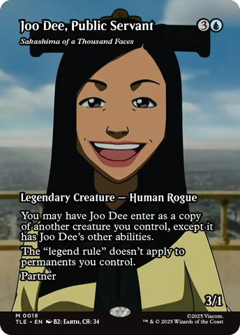 Image for Joo Dee, Public Servant - Sakashima of a Thousand Faces (Borderless) (18) [Avatar: The Last Airbender: Eternal-Legal] - Magic: The Gathering