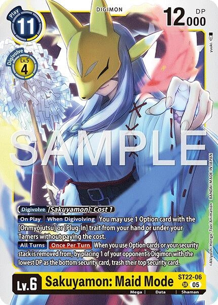 Sakuyamon: Maid Mode (ST22-06 SR) [Starter Deck 22: Amethyst Mandala Advanced Deck Set]