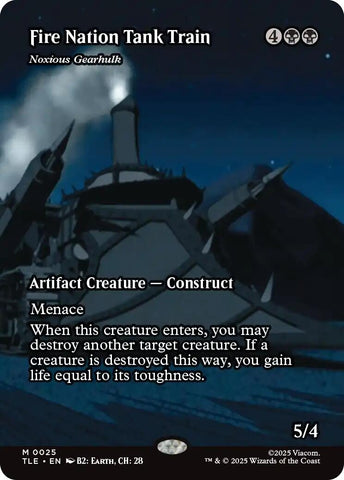 Image for Fire Nation Tank Train - Noxious Gearhulk (Borderless) (25) [Avatar: The Last Airbender: Eternal-Legal] - Magic: The Gathering