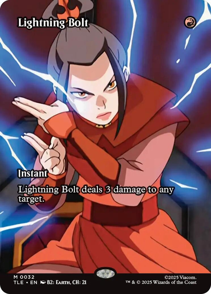 Image for Lightning Bolt (Borderless) (32) [Avatar: The Last Airbender: Eternal-Legal] - Magic: The Gathering