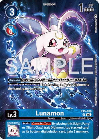 Image for Lunamon (Digimon Story: Time Stranger Collector's Edition) (EX5-016 U) [Animal Colosseum] - Digimon Card Game