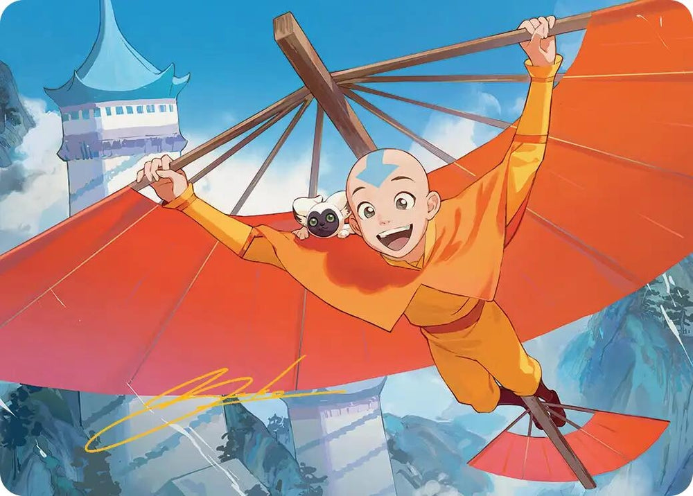 Image for Aang, the Last Airbender Art Card (Gold-Stamped Signature) (1) [Avatar: The Last Airbender] - Magic: The Gathering