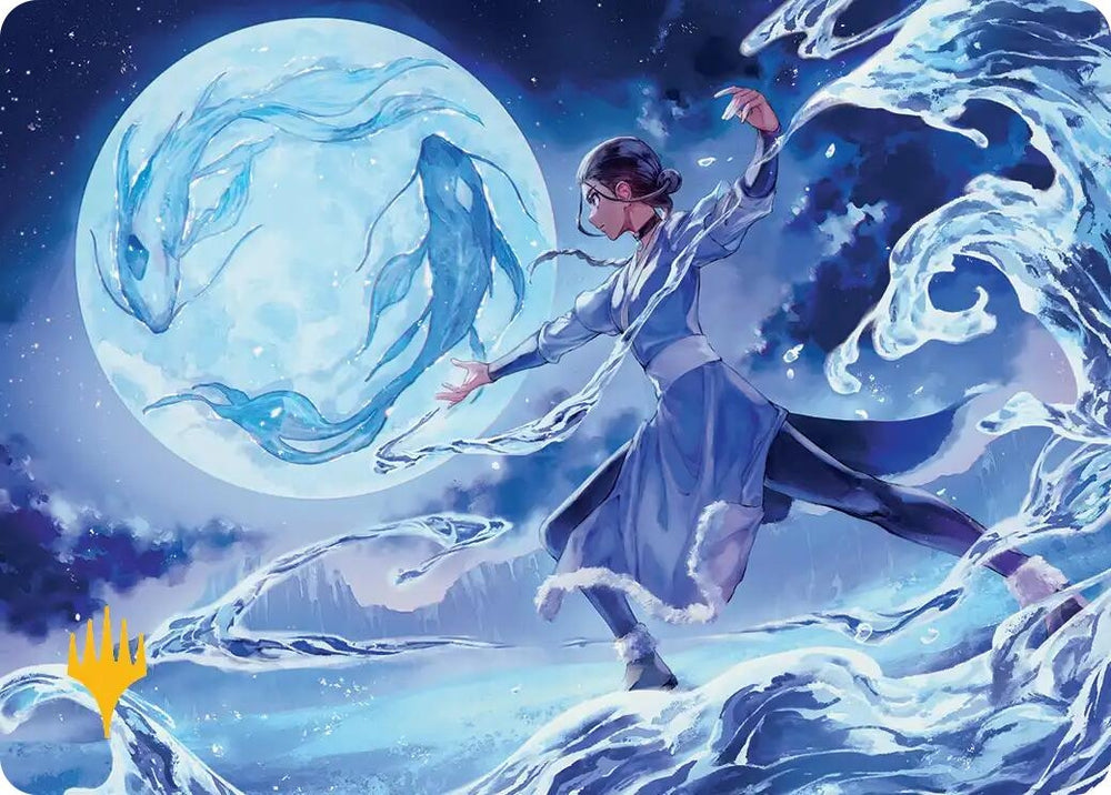 Image for Waterbender Ascension Art Card (Gold-Stamped Planeswalker Symbol) (6) [Avatar: The Last Airbender] - Magic: The Gathering