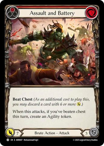Image for Assault and Battery (Red) (ARR007) [Armory Deck: Rhinar] - Flesh and Blood TCG