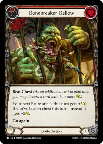 Image for Bonebreaker Bellow (Red) (ARR015) [Armory Deck: Rhinar] - Flesh and Blood TCG