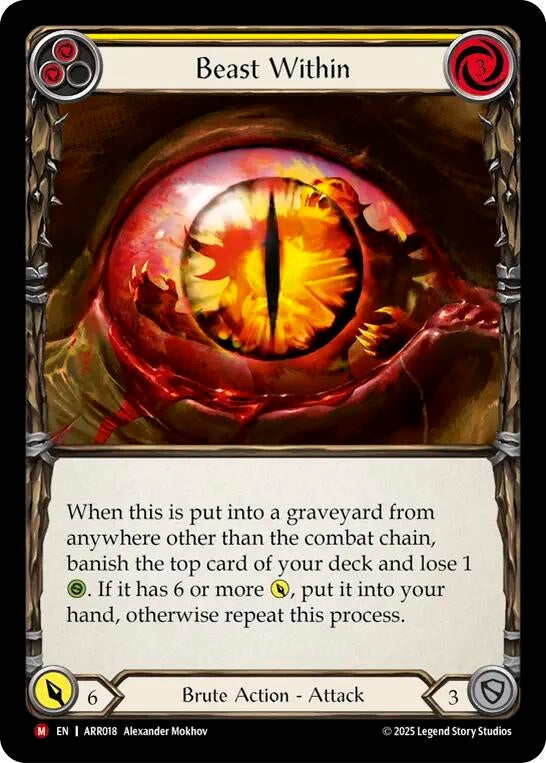 Image for Beast Within (ARR018) [Armory Deck: Rhinar] - Flesh and Blood TCG