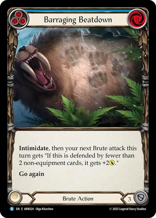 Image for Barraging Beatdown (Blue) (ARR024) [Armory Deck: Rhinar] - Flesh and Blood TCG