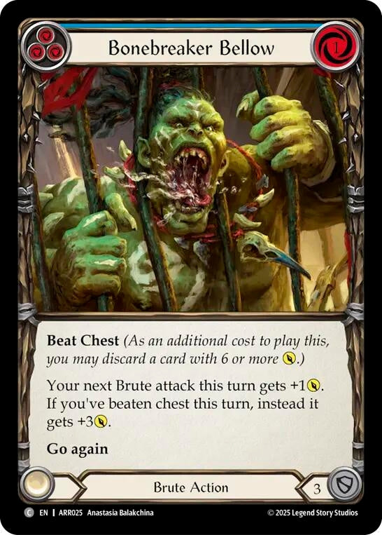 Image for Bonebreaker Bellow (Blue) (ARR025) [Armory Deck: Rhinar] - Flesh and Blood TCG