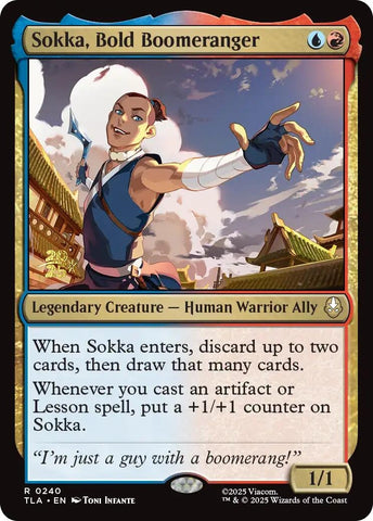 Image for Sokka, Bold Boomeranger (240) [Prerelease Cards] - Magic: The Gathering