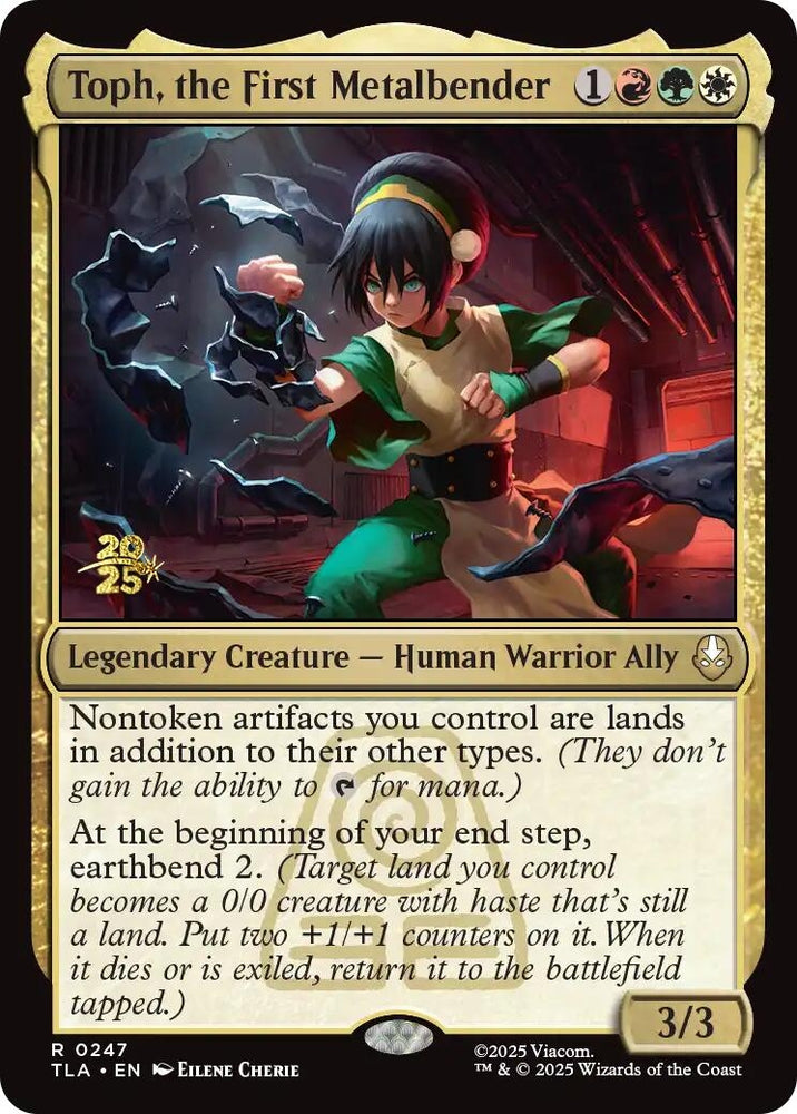 Image for Toph, the First Metalbender (247) [Prerelease Cards] - Magic: The Gathering