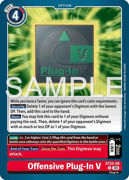 Image for Offensive Plug-In V (ST22-08 U) [Starter Deck 22: Amethyst Mandala Advanced Deck Set] - Digimon Card Game
