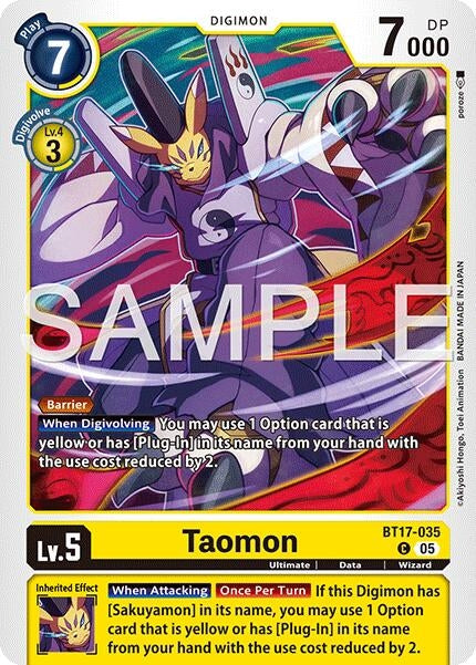 Image for Taomon (BT17-035) (Alternate Art) (BT17-035 C) [Starter Deck 22: Amethyst Mandala Advanced Deck Set] - Digimon Card Game