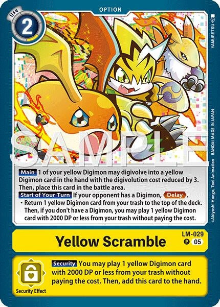 Image for Yellow Scramble (LM-029) (Alternate Art) (LM-029 P) [Starter Deck 22: Amethyst Mandala Advanced Deck Set] - Digimon Card Game