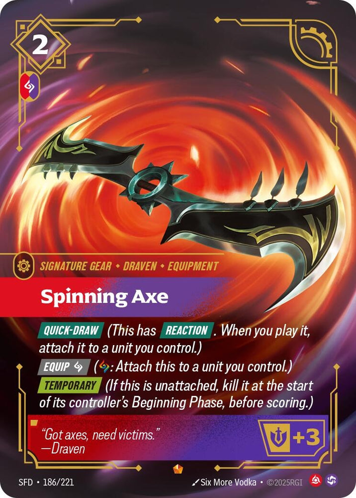 Image for Spinning Axe (186/221) [Spiritforged] - Riftbound: League of Legends Trading Card Game